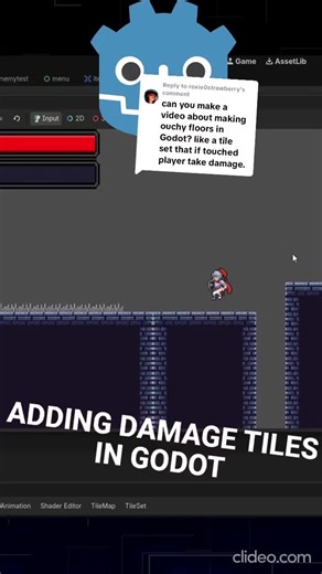 Replying to @roxie0strawberry Adding damage tiles to your tilemap in Godot - Godot Tutorial #gameengine #tilemap #godot #godotengine #programming