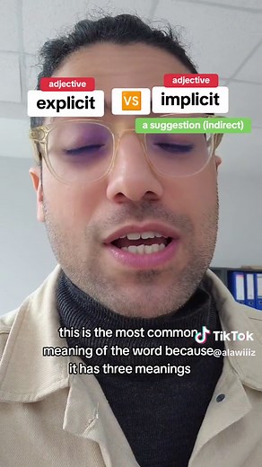Explicit vs Implicit in this English Learning TikTok Video