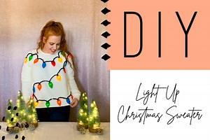DIY Christmas Sweater With Lights - Ginger and Ivory