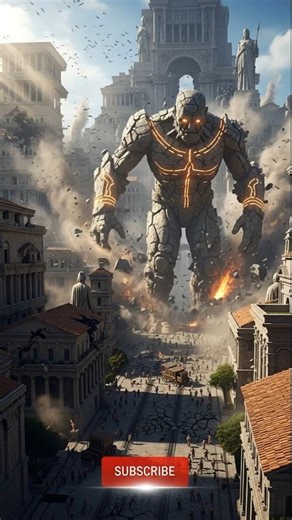 🗿 Ancient Stone Colossus Walks Through Capital City #gameplay #shorts