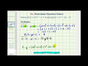 Ex: The Difference of Two Function Values With the Same Input