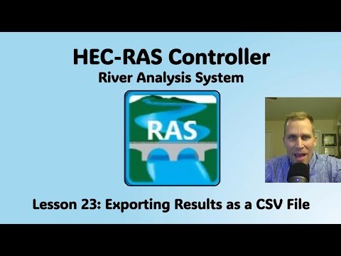 HEC RAS Controller Lesson 23 - Exporting Results to a CSV File