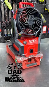PACKOUT Fan. This is the Milwaukee Tool 0818-20 M18 PACKOUT Jobsite Hybrid Fan. 8” fan powered by an M18 battery OR any 120V extension cord. Up to 20 mph and 850 CFM. And it integrates with the PACKOUT system. Available for $150. Check out our full Fathers Day Gift Guide video on our YouTube channel. #shoplife #packout #milwaukeetool #nothingbutheavyduty #tools | Shop Tool Reviews | Facebook