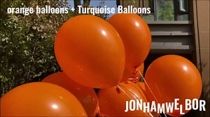 Jonhamwelbor Orange Balloons 12 inch 100 Pack Orange Latex Balloons Helium for Halloween Autumn Party Decoration Balloon