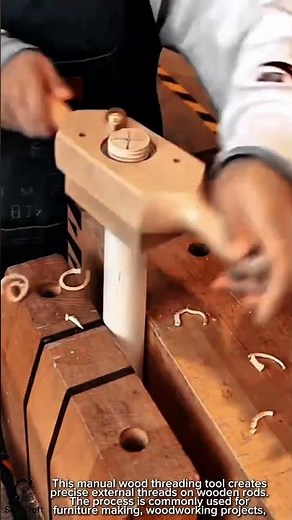 Thread Cutting Wood Work Tool Using Manual Threading Tool #worktool