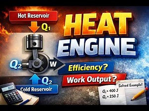 Heat Engine Explained | Efficiency & Work Output (Solved Problem)