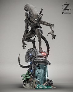 Alien Xenomorph Figur Fanart - Professioneller 3D-Druck 12k Harz - Hochwertige handgefertigte Figur - Etsy.de