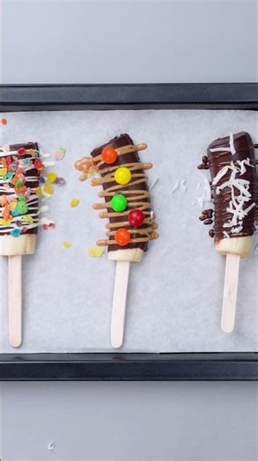 Easy DIY Chocolate Dipped Banana Dessert 🍫 Satisfying Tasty Cake Idea #shorts #diy #cake