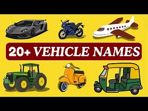 20+ Vehicle Names | Part 1 | Vehicle names in english for kids | Transportation names #kidslearning