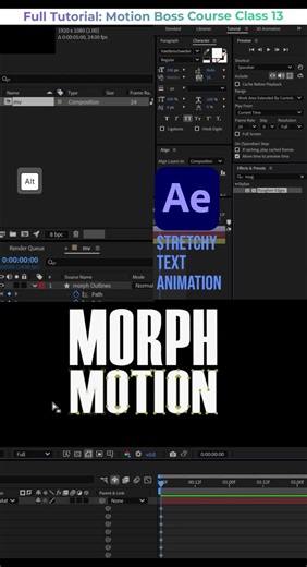 90K views · 1.4K reactions | Stretchy Text Animation in After Effects #shorts #aftereffects #motionboss #motiongraphics | Ahsanullah SHAON | Facebook