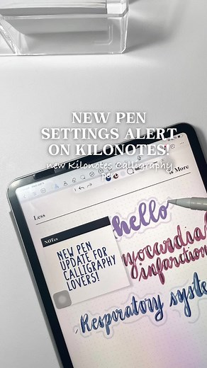 Calligraphy Pen Settings for PRETTY Digital Notes