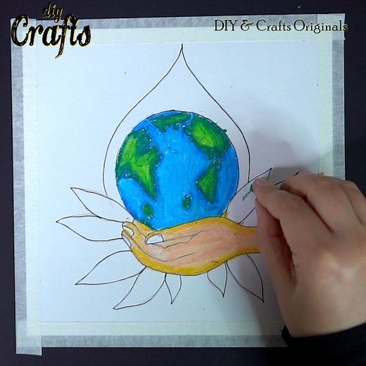 36K views · 273 reactions | Drawing Save Water Poster Oil Pastel Painting | DIY & Crafts | Facebook