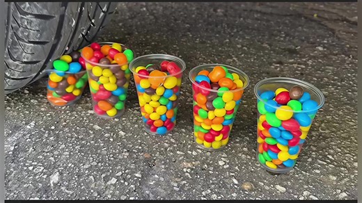 Car vs Colorful Bounties: Crunchy Experiments