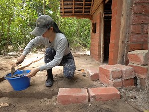 279K views · 2.4K reactions | Crafting Complete Bushcraft Survival Brick Shelter Wooden Roof And Brick Stove | Unique Idea | Facebook