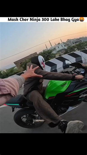 Mask Chot Ninja 300 Lake Bhag Gya live🥰 #ytshorts #biker #rider #motovlog #viral