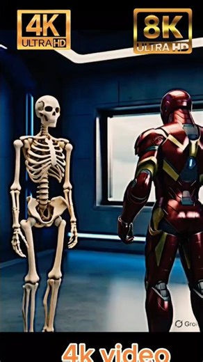 iron man training कर वा रहा हैं एक skeleton को #shorts #viral #shortsfeed #robot #motivation