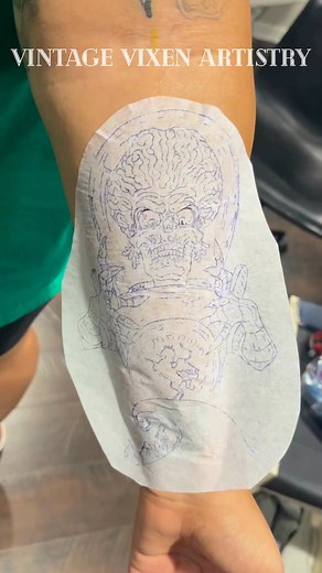 24 reactions |  Spooky tradition unlocked! Every year, this client adds a new Halloween-themed tattoo and this time we did a coverup and stencil peel that’s giving ghoulish perfection. ️ #HalloweenInk #TattooCoverup #SpookySeasonTatts ☎️ text or call us at 507-320-2118  message us here on our Facebook business page | Vintage Vixen Artistry | Facebook