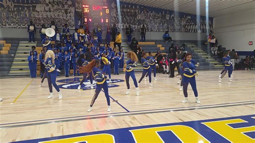 RGHS 2026 Basketball Senior Night‼️ MIGHTY MARCHING GOLDEN RAMS ft Golden Silk Color Guard & Sensational Sapphires #ColorGuard #MajoretteDancers #HBCU #MarchingBand #TeachersOfTicTok
