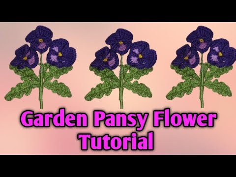 🧶✨Crochet Pansy Flower Tutorial✨