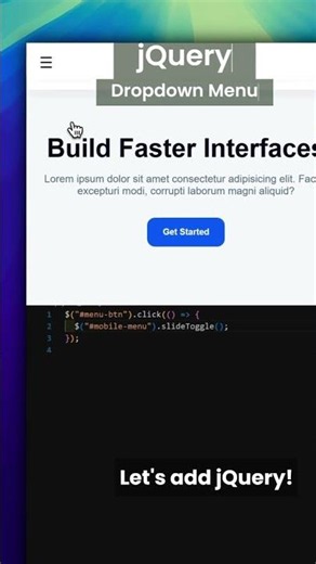 jQuery Dropdown with .slideToggle() #coding #html #css #webdevelopment #webdesign #js #jquery