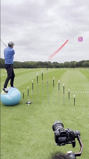AMAZING Golf Trick Shot On Swiss Ball Delights Live Crowd at Corporate Golf Event