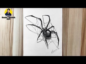spider 🕷Drawing with pencil step by steps