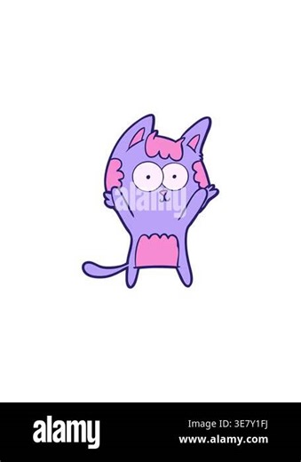 sales flash animation of happy funny cartoon cat Stock Video Footage - Alamy