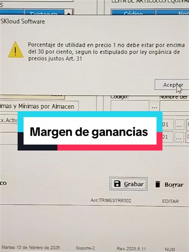 Margen de Ganancia en Sistema Administrativo Homologado
