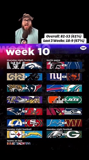 6.1K views · 365 reactions | My Week 10 NFL Game Picks #acshear #nflweek10picks #nflweek10 #nflgamepicks | AC Shear | Facebook