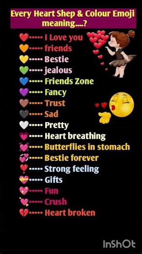 every Heart Shep & colour Emoji meaning #shorts #trending