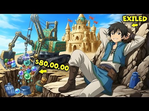 Exiled Miner Craft Rock into $800 Billion island With Auto-Crafting Machines - Manga Recap