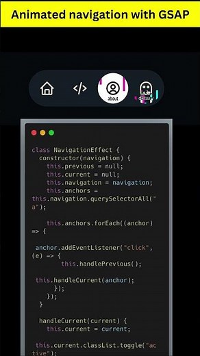 Animated Navigation Menu using GSAP | Smooth Navbar Animation with HTML, CSS & JavaScript #htmlcssjs