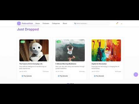 This is Podcast website using (HTML,CSS,JS)