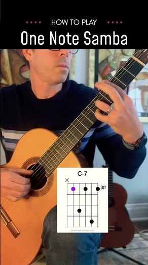 how to play One Note Samba on guitar #tutorial #bossanova