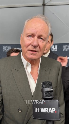 Long may the Skarsgård Dynasty reign. For about 1:26, #SentimentalValue star Stellan Skarsgård had absolutely no idea that his son Alexander Skarsgård is fully breathing down his neck at the #CriticsChoiceAwards on Sunday evening. | TheWrap