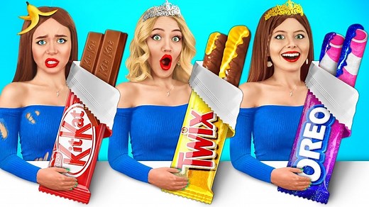 Rich vs Broke vs Giga Rich Food Challenge | Expensive vs Cheap Sweets & Snacks | Ratata