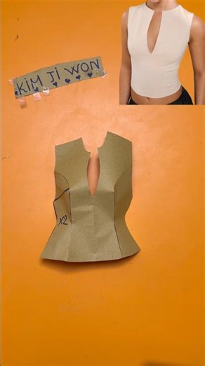 Cut-Out Neckline Top Pattern Making Tutorial ✨🪡 #diy #sewing #pattern #patterndesign #top