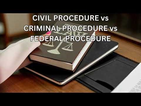 ⚖️ Civil vs Criminal vs Federal Procedure #law #court #rights