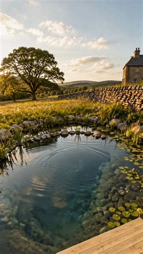 Building a Natural Swimming Pond in a Meadow By Hand | Satisfying Construction Timelapse