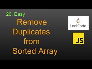 26 Remove Duplicates from Sorted Array LeetСode (Google Interview Question) JavaScript