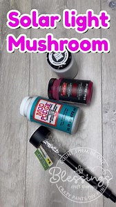 Diy Solar Light Mushroom #easycrafts #dollartreediy #upcycledcrafts | Blessings Craft Therapy