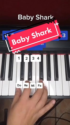 Baby Shark piano tutorial Do Re Mi #babyshark #pianotutorial #bebetiburon #ponchopiano