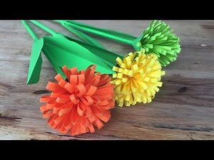 How to Make Beautiful Flower with Paper - Making Paper Flowers Step by Step - DIY Paper Flowers 004