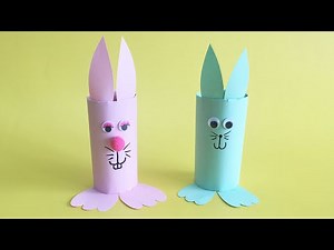 Easter Bunny using Recycled Toilet Paper Roll | DIY Easter Crafts