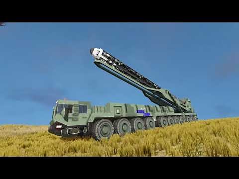 Space Engineers NK ICBM TEL with Experimental MIRV GPS Guided ICBM