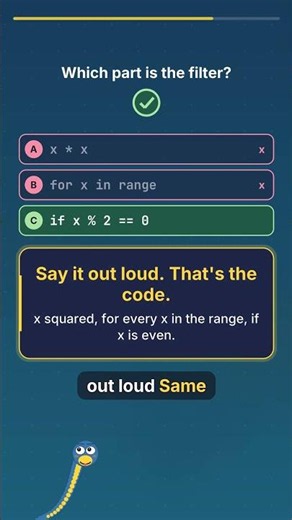 A loop that builds a list. Python folds it into one line. #python #shorts