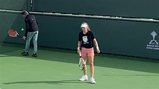 Anna Kalinskaya vs Samsonova Stunning Female Tennis Players in Practice #WTA #IndianWells 100 | Anna Kalinskaya