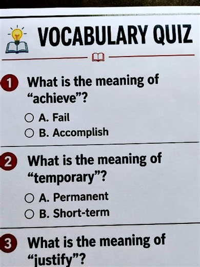 Boost Your English Vocabulary with This Quiz