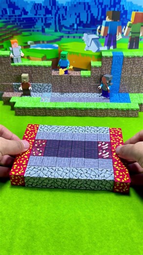 Nether Portal with Minecraft Magnetic Blocks!!!