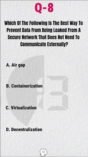 CompTIA Security+ MCQ 🔐 | Best Way to Prevent Data Leakage? Air Gap Explained!